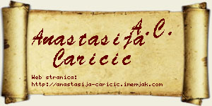 Anastasija Caričić vizit kartica